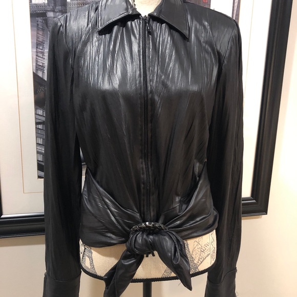 Joseph Ribkoff Jackets & Blazers - EUC Women’s Joseph Ribkoff Faux Leather Jacket